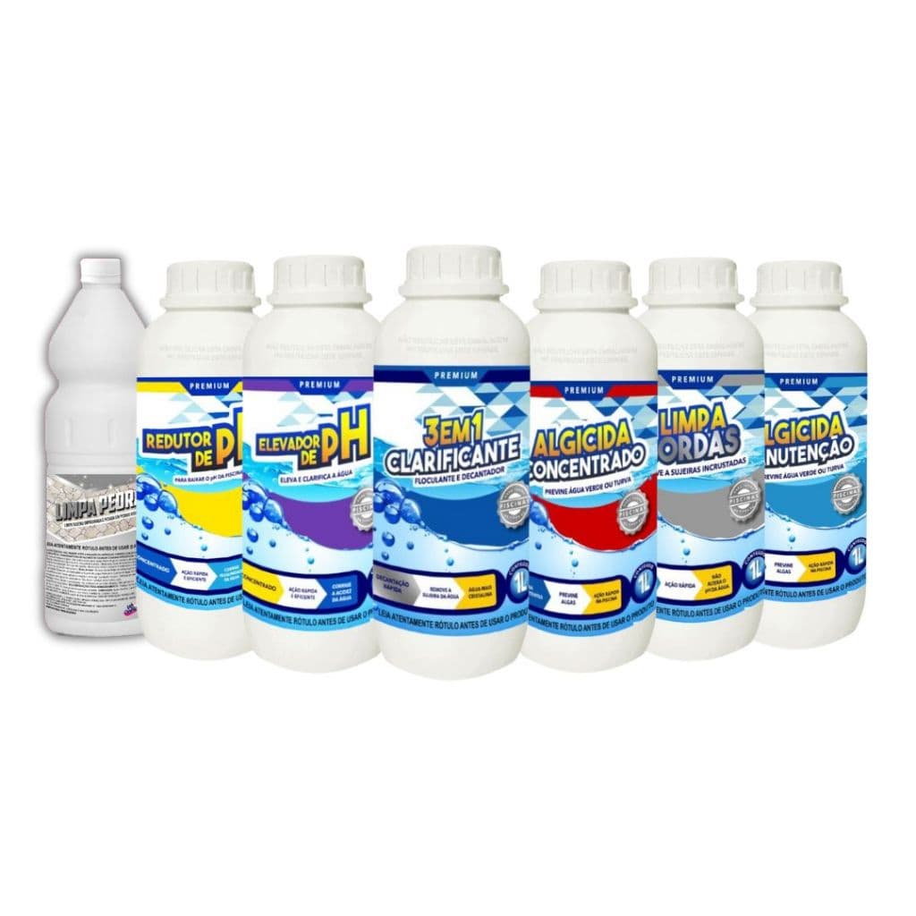 Kit Tratamento Agua De Piscina todos os modelos Brilhante O Ano Inteiro