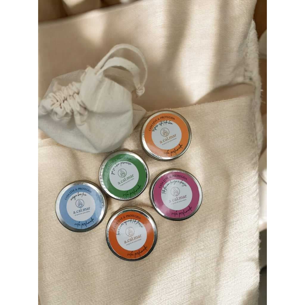 Kit mini velas perfumas com frase surpresa | Mini vela lembrancinhas | Mini velas 20g - Acalmar Aromas