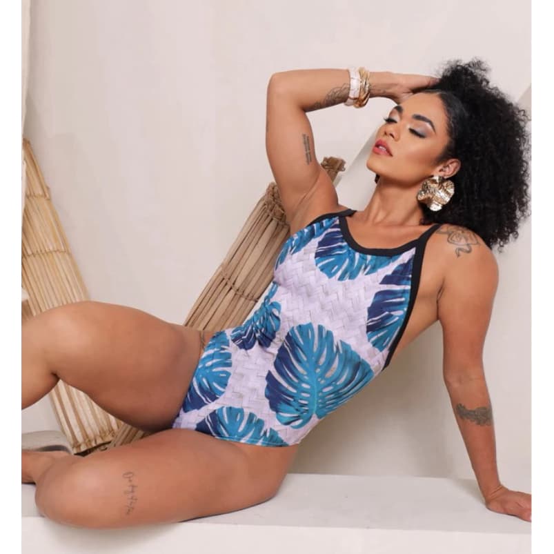 Body Maio Estampado Bory De Alcinha Praia Piscina
