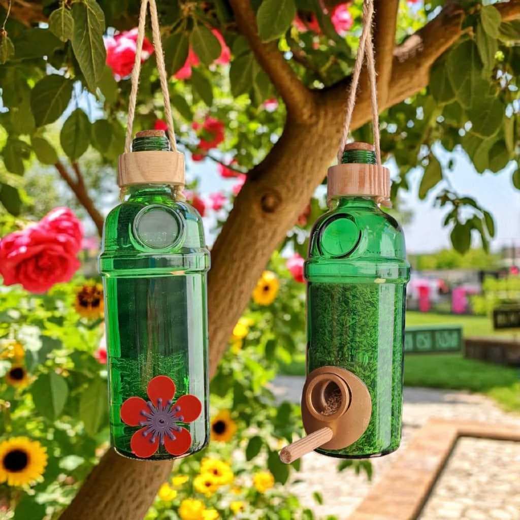 Kit Comedouro e Bebedouro Beija Flor Pássaros Livres Comedouro De Passarinho Alimentador Aves Jardim
