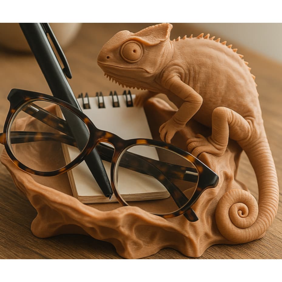 Organizador de mesa, Porta treco, Decoração moderna, Porta joias, multifuncional, Camaleão, formato de animal