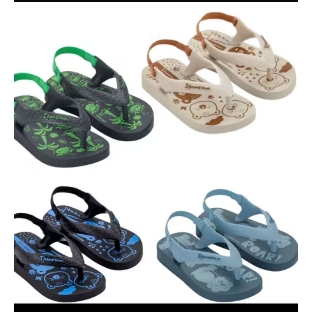 Chinelo infantil com elastico Baby Ipanema Menino Classic - 27011