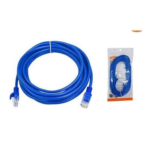 Cabo de Rede Ethernet LAN RJ45 Azul 5 Metros
