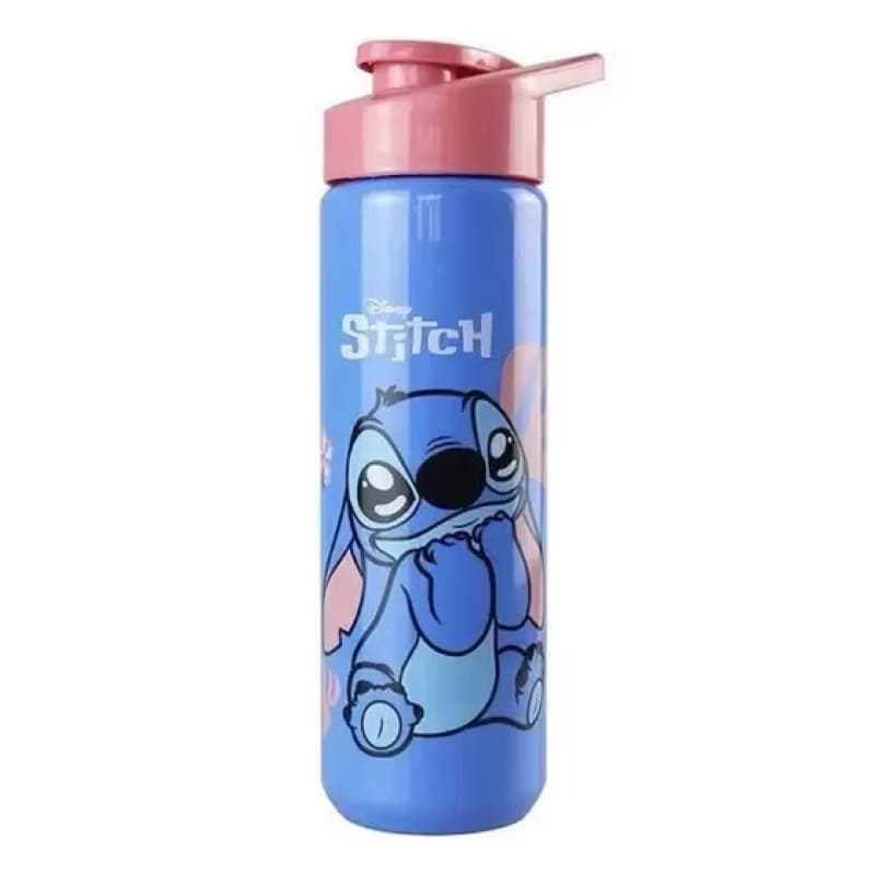 GARRAFA SQUEEZE STITCH DE PLÁSTICO PET  C/ TAMPA E ALCA 700ML LIVRE DE BPA