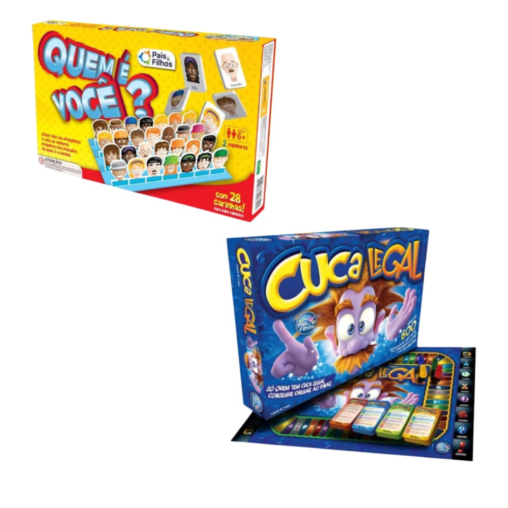 Kit 2 Jogos de Tabuleiro Quem é Você e Cuca Legal
