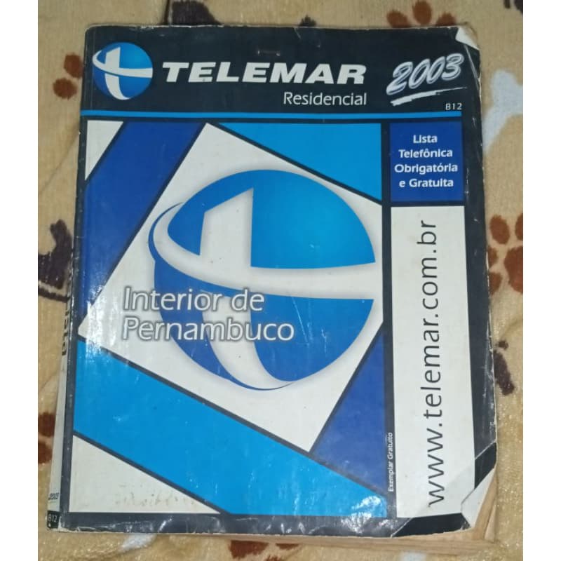 lista telefônica Telemar 2003 do interior de Pernambuco (LEIA A DESCRIÇÃO)