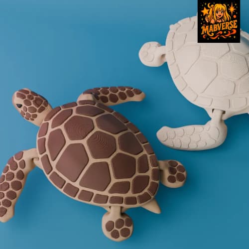 Tartaruga marinha Articulada (monocromática e multicolorida)