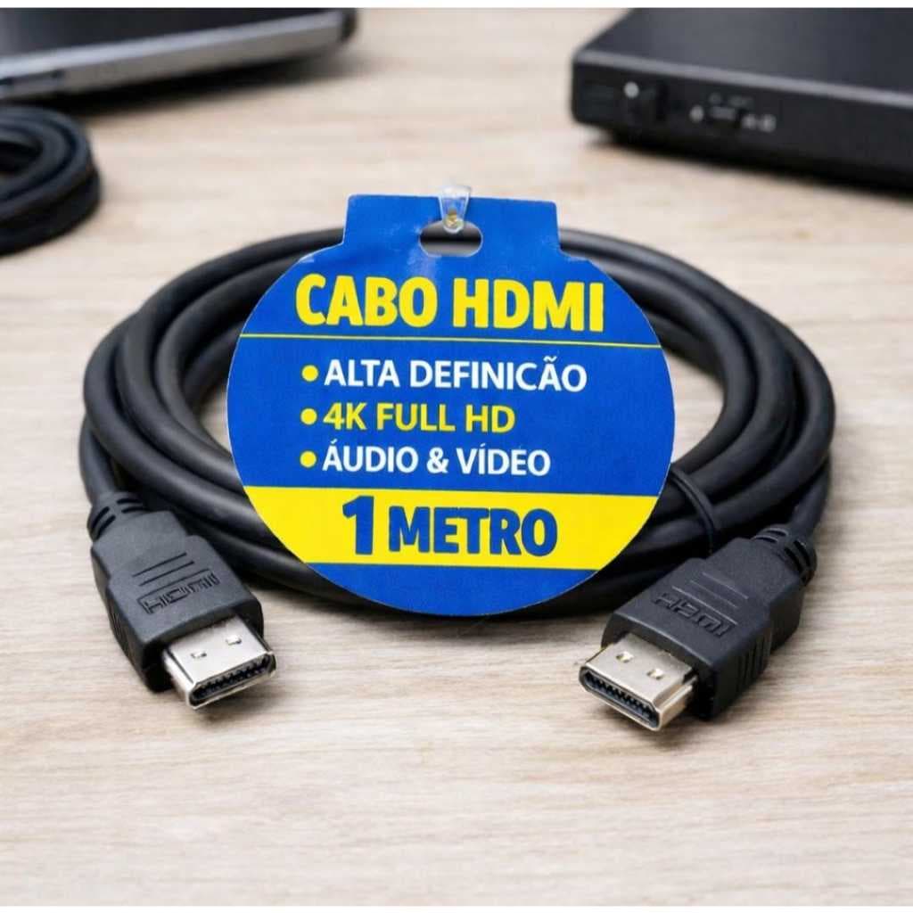 Cabo HDMI 4K Full HD Alta Definição Aúdio e Vídeo Para TV Monitor Projetor Video Game e Consoles