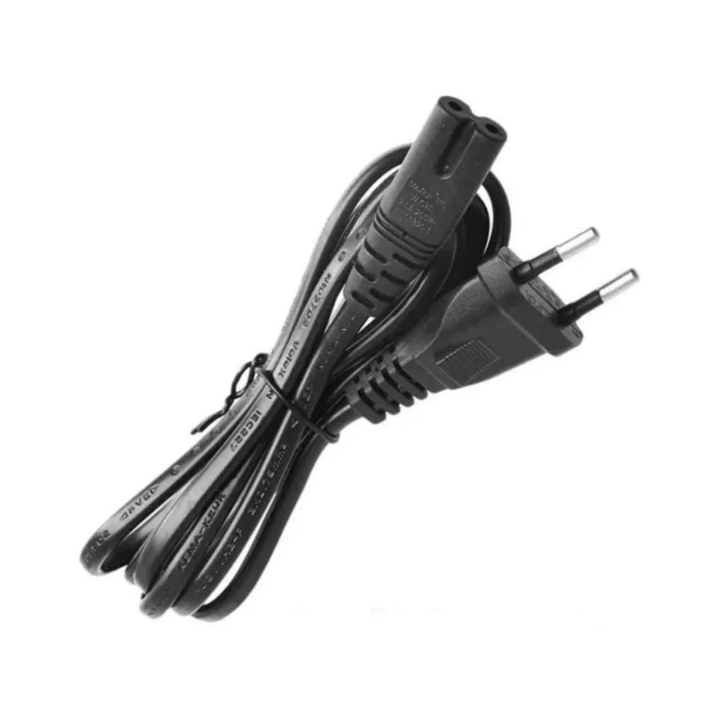 Kit 5x Cabo de Força Tipo 8 Bipolar para Consoles PS4 PS5 Xbox