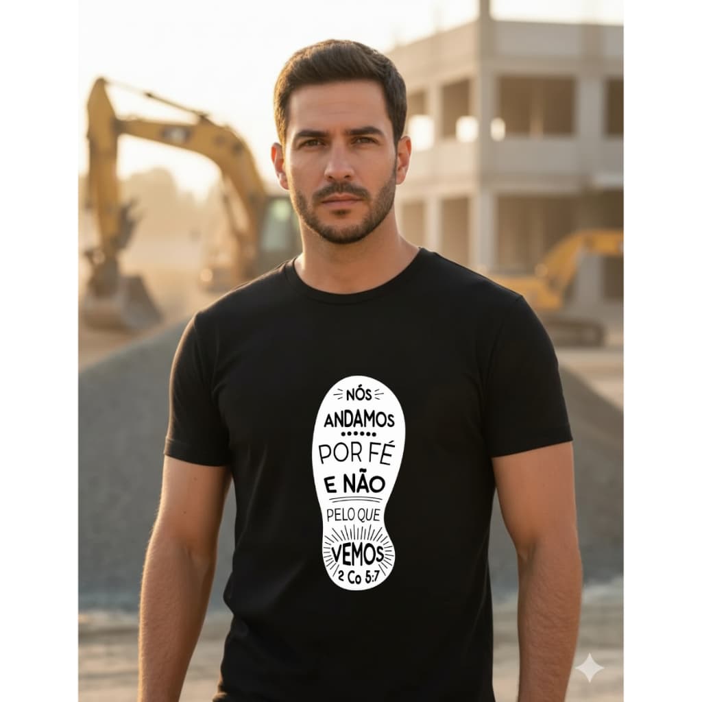 Camisa Evangélica Nós Andamos Por Fé É Não Pelo Que Vemos