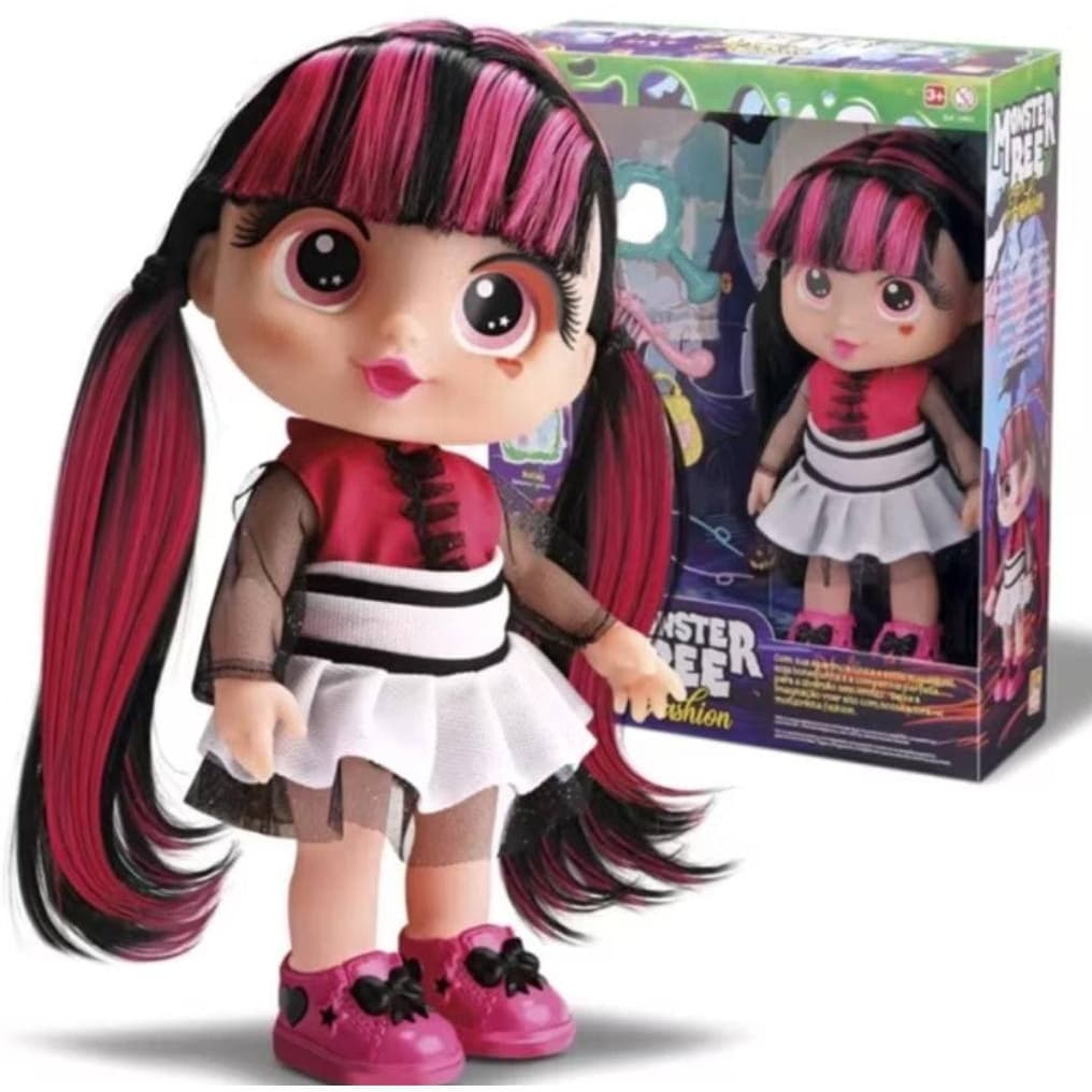 Boneca Monster Bee Fashion Vampira Com Acessórios Lançamento - Bee Toys -
