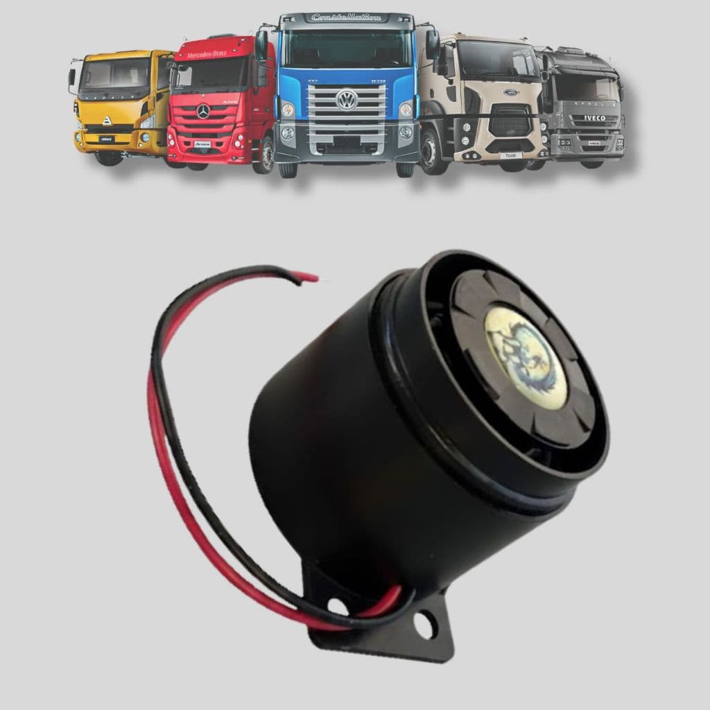 Sirene De Marcha Ré Universal Bivolt 12v 24v Empilhadeira Carro Caminhonete Ônibus