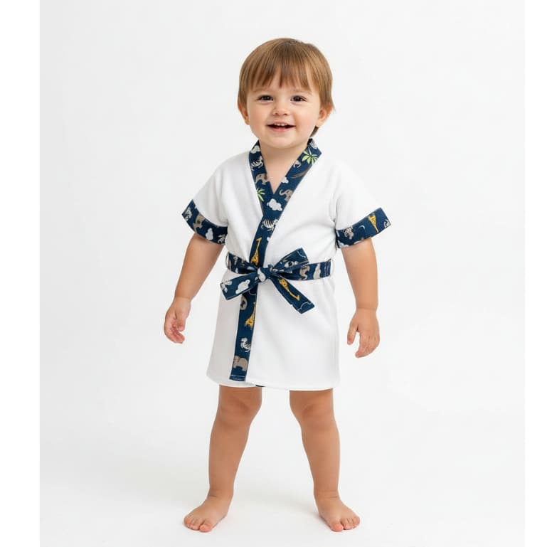 Roupão infantil para criança bebê menino menina estampado vários tamanhos