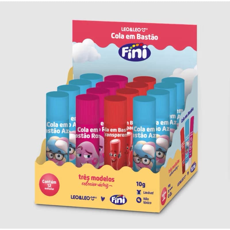 Cola Bastão Colorida 10g Fini - Diversão e Criatividade em Cada Colagem!