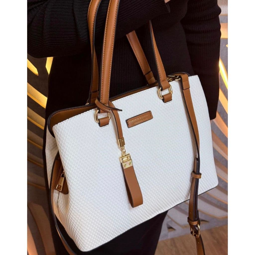 Bolsa Feminina Veryrio Resistente Ideal Dia Dia Elegante Alças de Ombro e Transversal Triplo Compartimentos