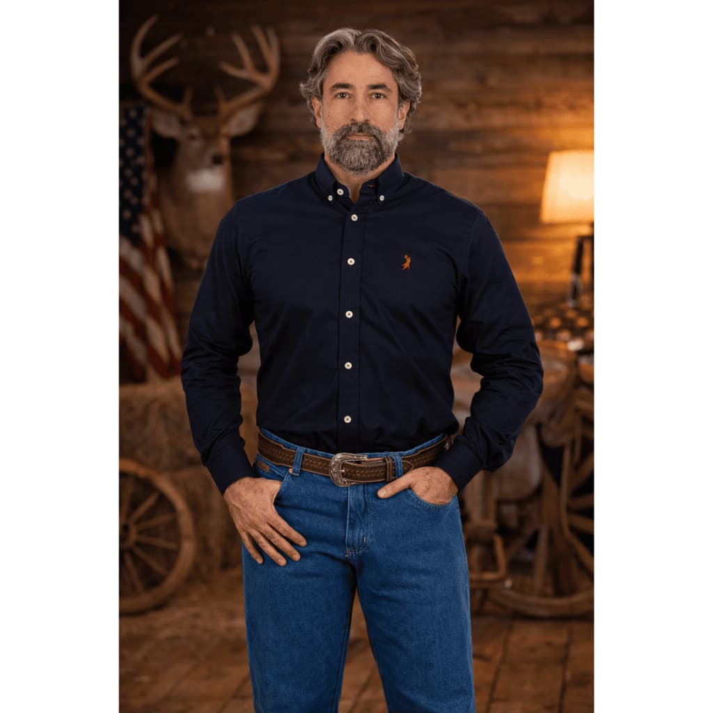 Camisa Masculina Manga Longa Austin Western Lisa Algodão