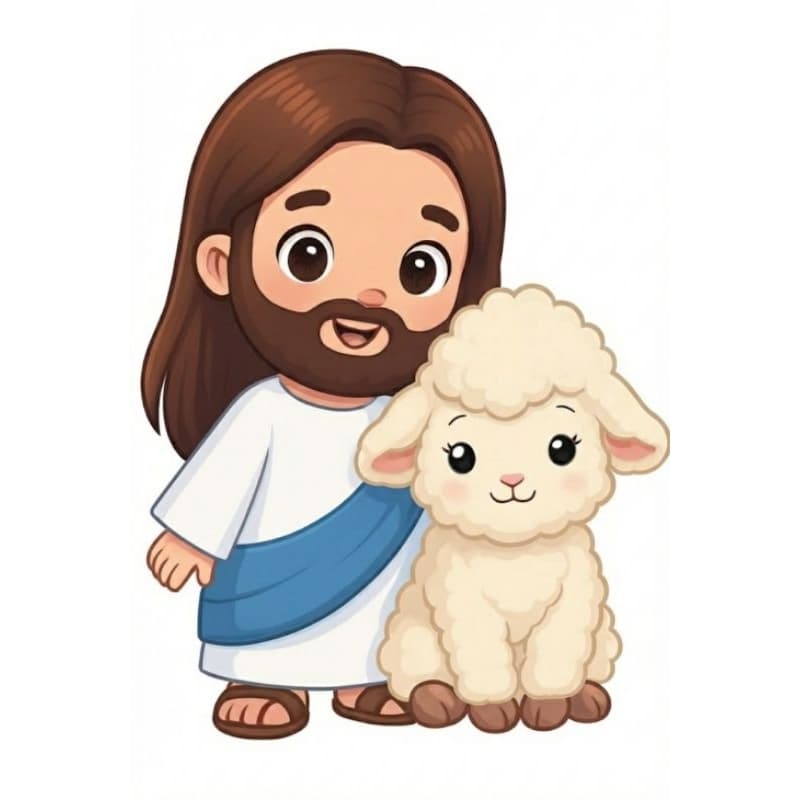 Display Jesus com ovelha + 10 tags