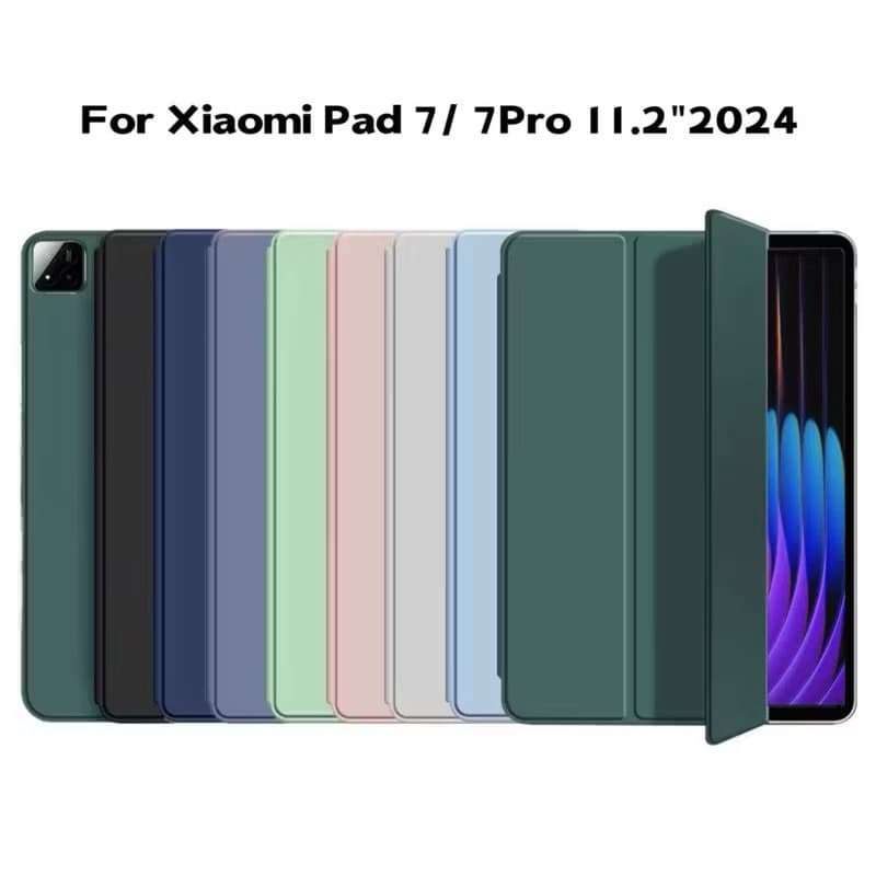 ATALHOBR Capa Silicone magnetico inteligente Para Tablet Mi Xiaomi Pad 7/7Pro 2024 11.2Polegadas