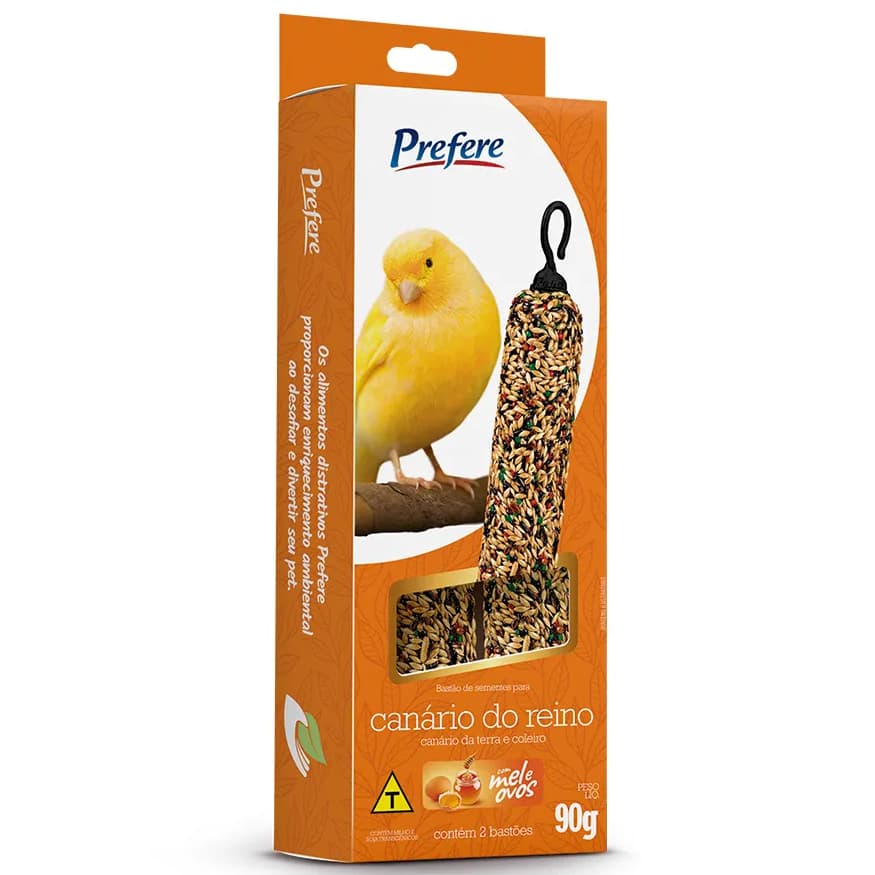 Bastão Prefere Canário do Reino 90g – Snack Nutritivo e Saboroso para Canários