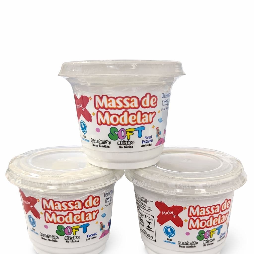 Massa de Modelar Soft Make+ 150g com Cheirinho Tutti Frutti – Extra Macia e Atóxica