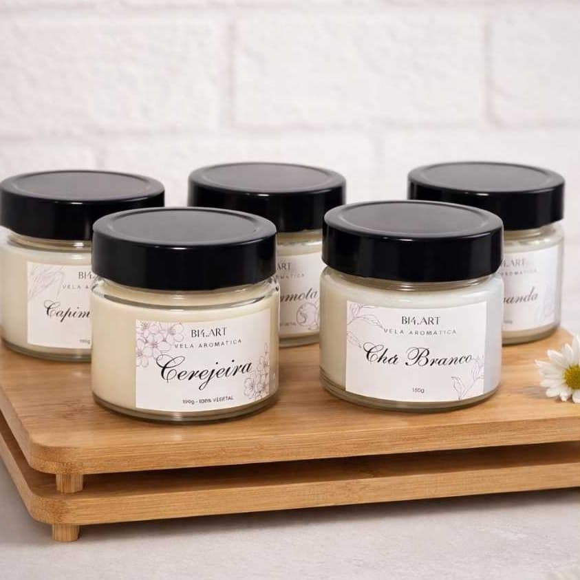 Vela Aromática Premium - 100% vegetal Linha Classic