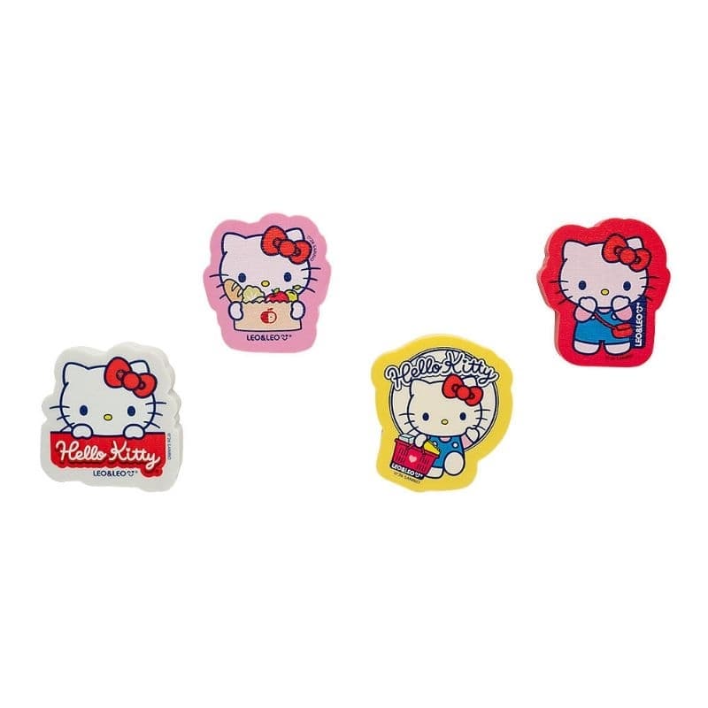 Kit 4 Borrachas Hello Kitty