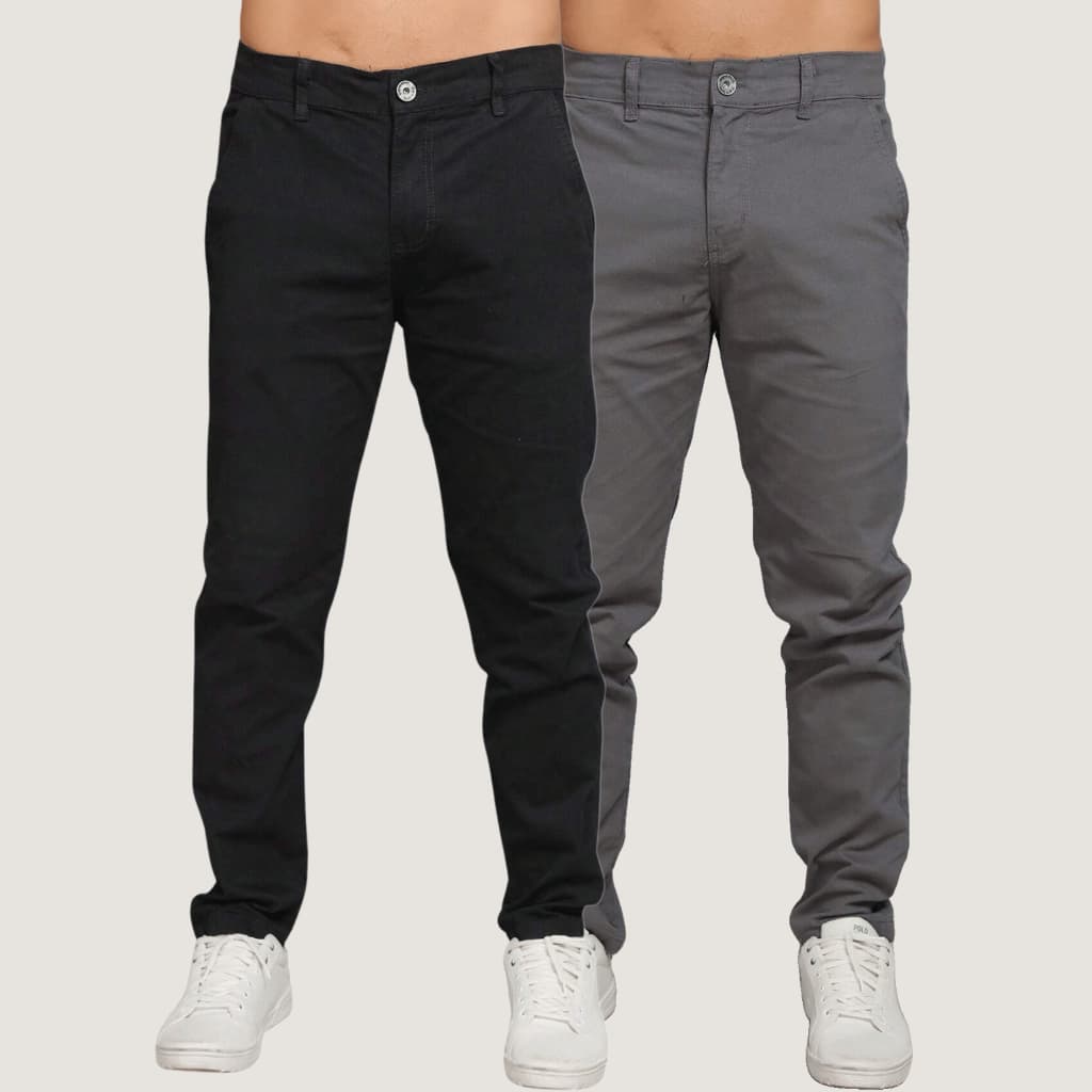 Kit Calça Sarja Masculina Calca Masculino Com Lycra Elastano
