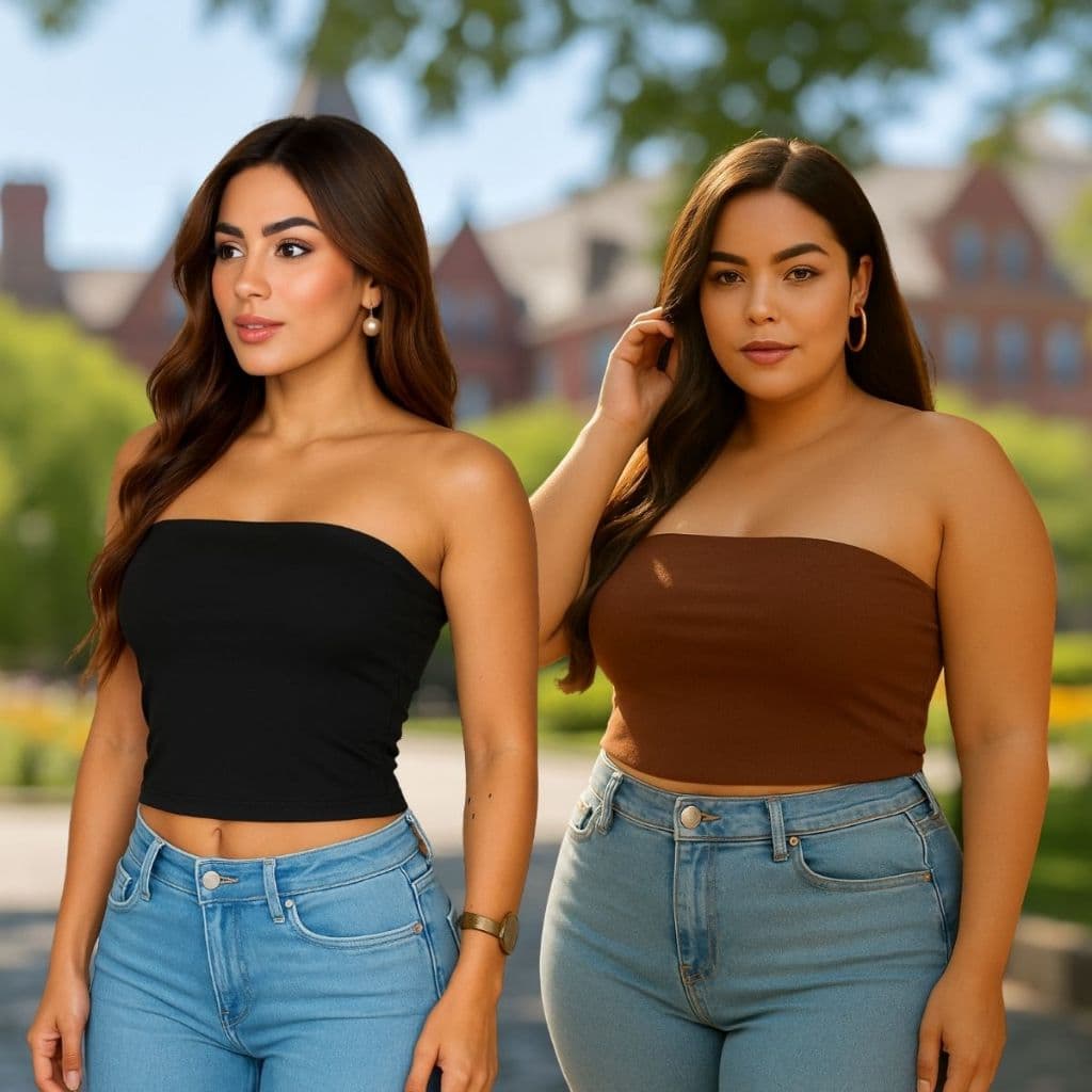 Cropped Feminino Blusa Suplex Premium Top Tube Tubinho Forro Duplo Sustentação P ao 50 Plus Size