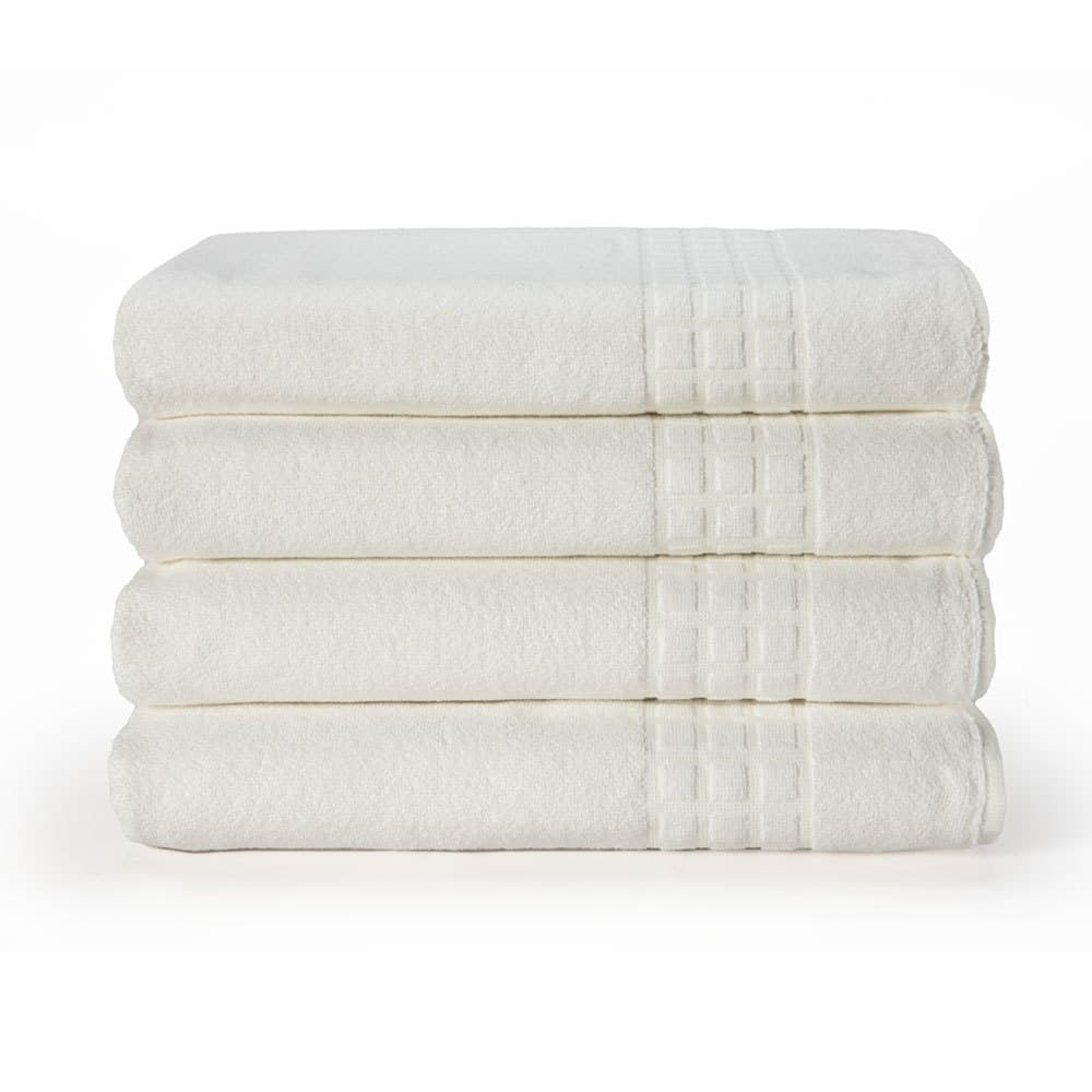 Kit 4 Toalhas de Banho Branca para Hotel – Linha Profissional City 1,40cm X 70cm