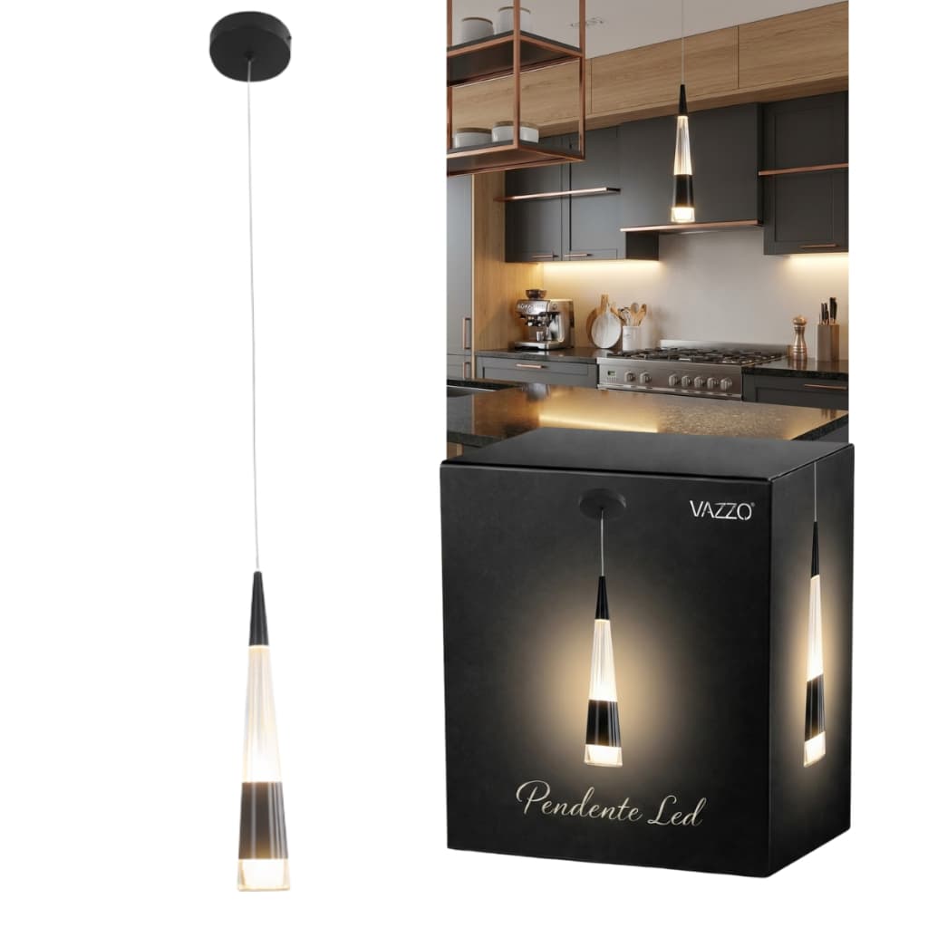 Luminária Pendente Moderna 6w LED 3 em 1 Sala Quarto Bivolt Vazzo
