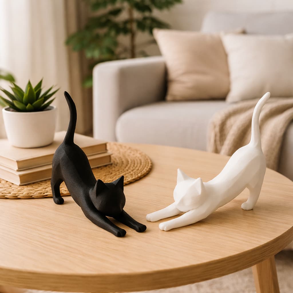 Gatos Decorativos Contemporâneo Decoração Moderna Design Minimalista para Sala e Quarto