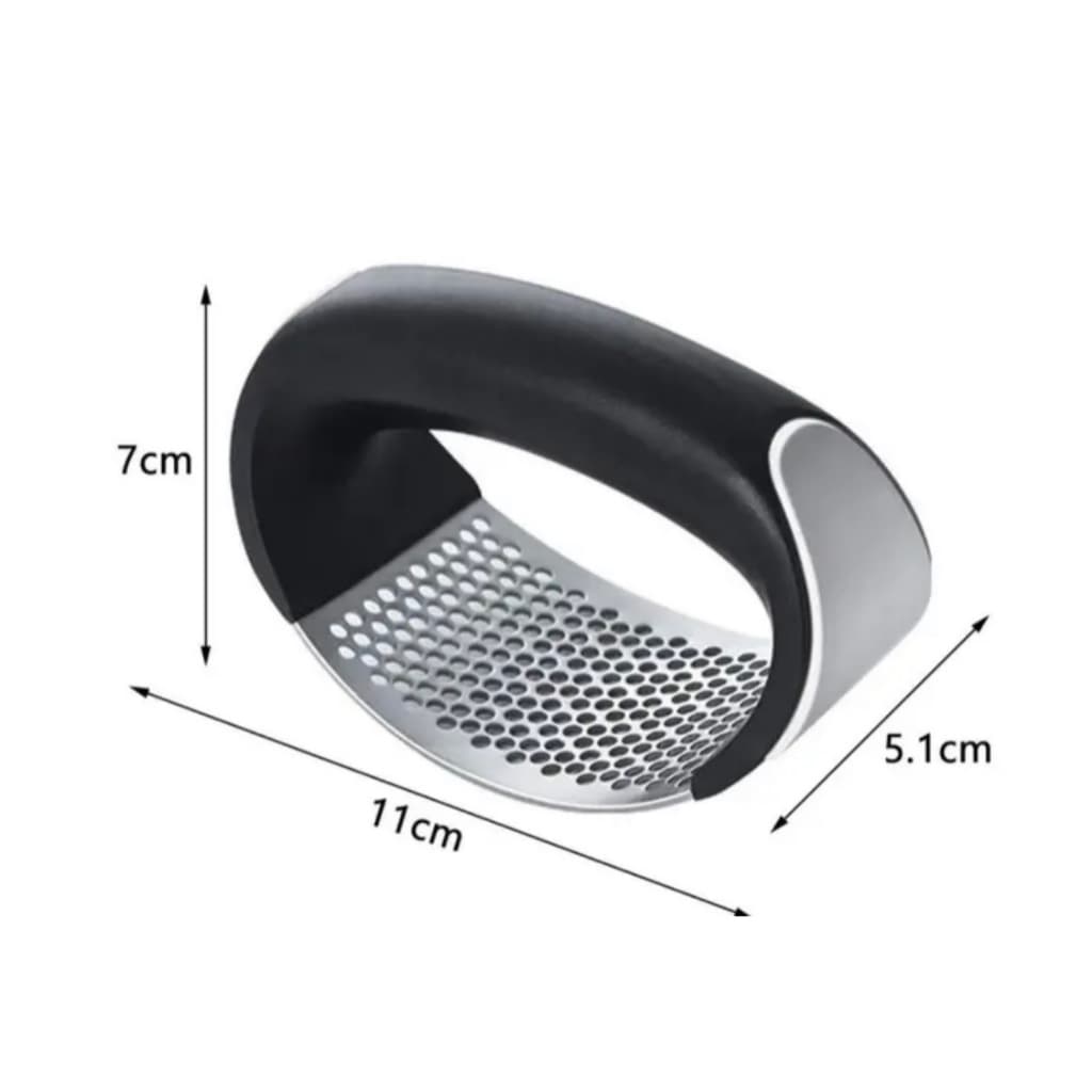 Amassador de Alho Inox com Design Ergonômico e Praticidade- Espremedor de Alho Inox com Design Ergonômico e Versátil