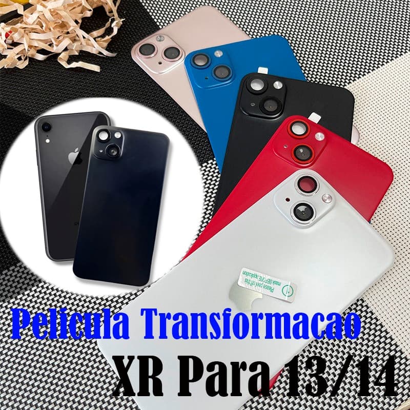 PELÍCULA TRANSFORMA IPHONE XR EM 13 PELÍCULA TRASEIRA COMPLETA