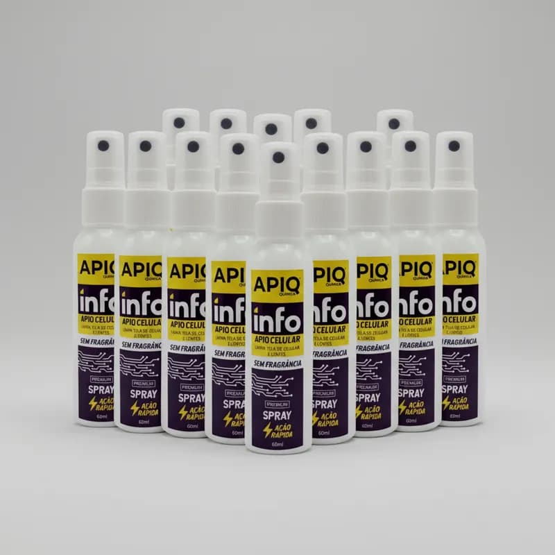 Limpador de Celular- Neutro Branco- 60 ML- Com 10 Unidade