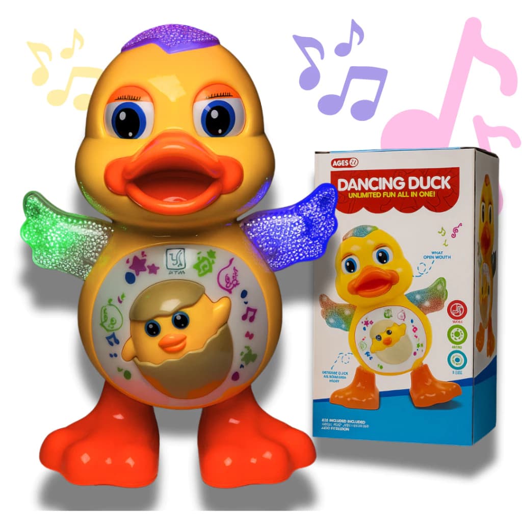 Patinho Dançante Com Luzes Pato Dançarino Musica Criança Brinquedo