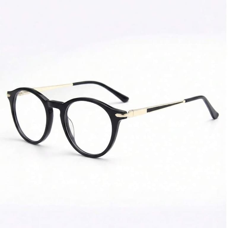 Armação de Óculos de Grau Retro Acetato e Metal Unissex Premium