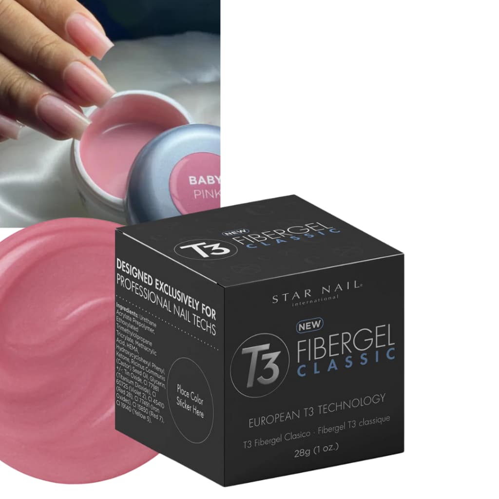 GEL T3 FIBERGEL LED/UV 28G - BABY PINK