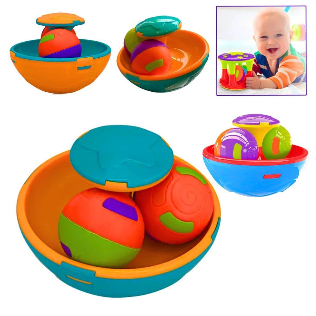 Chocalho Mordedor Infantil Bebê Sensorial Brinquedo Peão