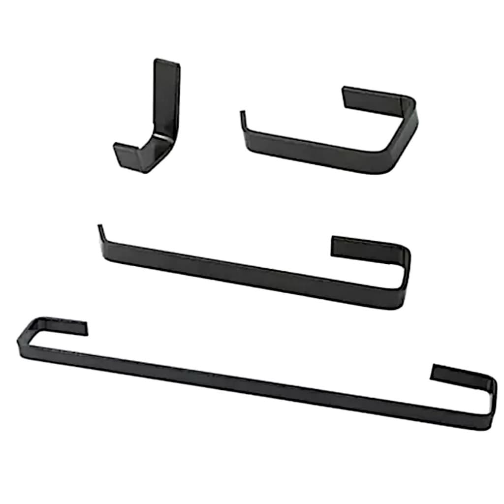 Kit 4 Acessórios Preto Para Banheiro 4 Peças Moderno Não Enferruja