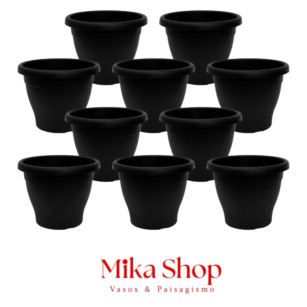 Kit 10 Vasos Plastico Pote 17 de 2,3L Para Decoração de Casa, Jardinagem, Suculentas e cactos