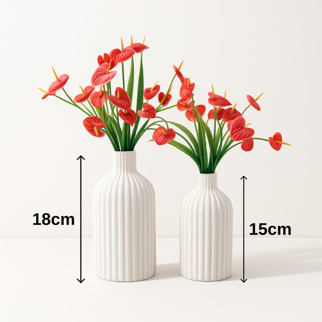 Dupla De Vasos Para Plantas Artificiais Decorativo Casa Sala
