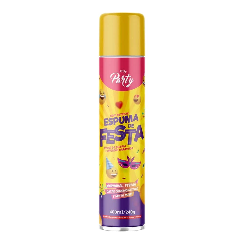 ESPUMA SPRAY DE CARNAVAL E FESTA FOLIA - NEVE ARTIFICIAL 400ML MP