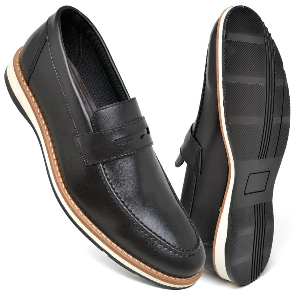Sapato Mocassim Masculino Confortável Social Casual Preto Marrom Trabalho 37 38 39 40 41 42 43 44