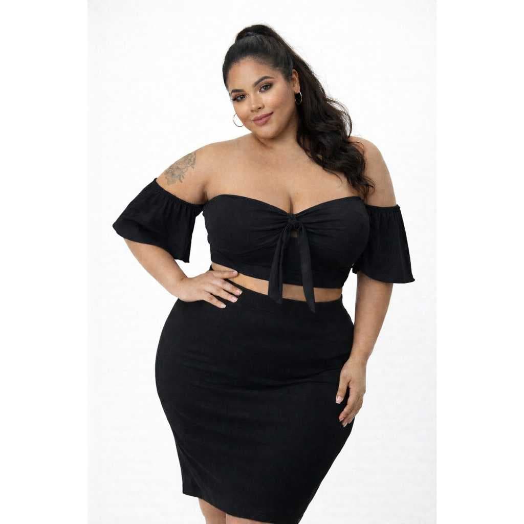 Cropped Com Amarração Frontal Feminino Plus Size Suplex Verão Curvy