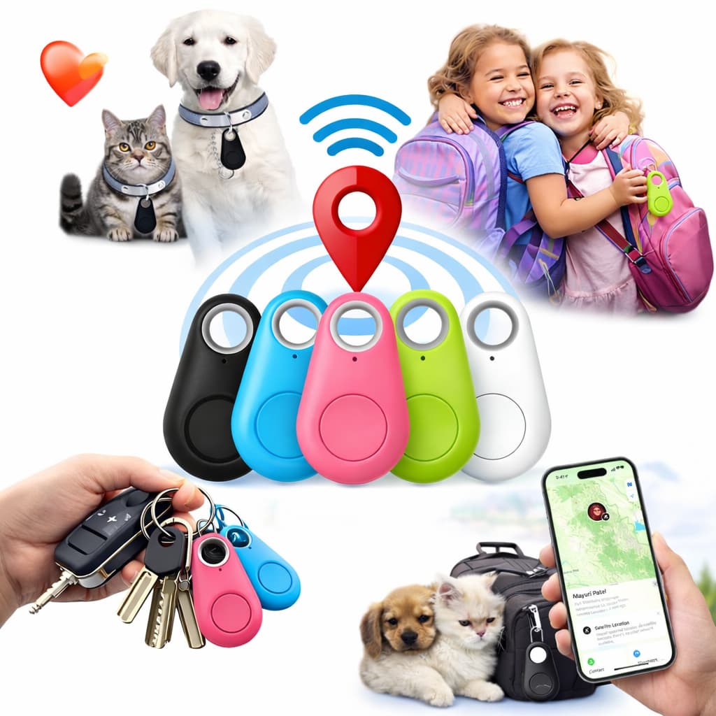 Rastreador Chaveiro de Bagagem Tag Mala Anti Perda Localizador GPS Pet Crianças Bluetooth
