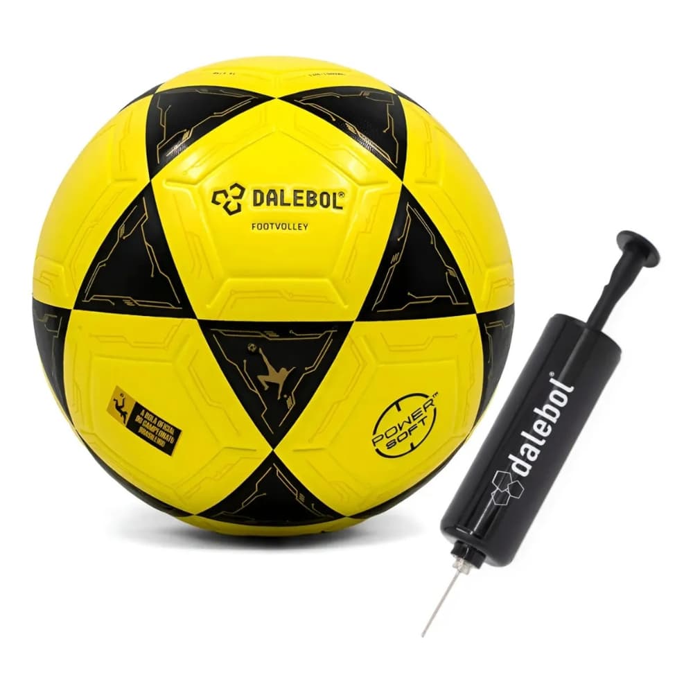 Kit Bola de Futevolei E Bomba de Ar Simples DALEBOL Para Bola de Futebol Vôlei Futevolei