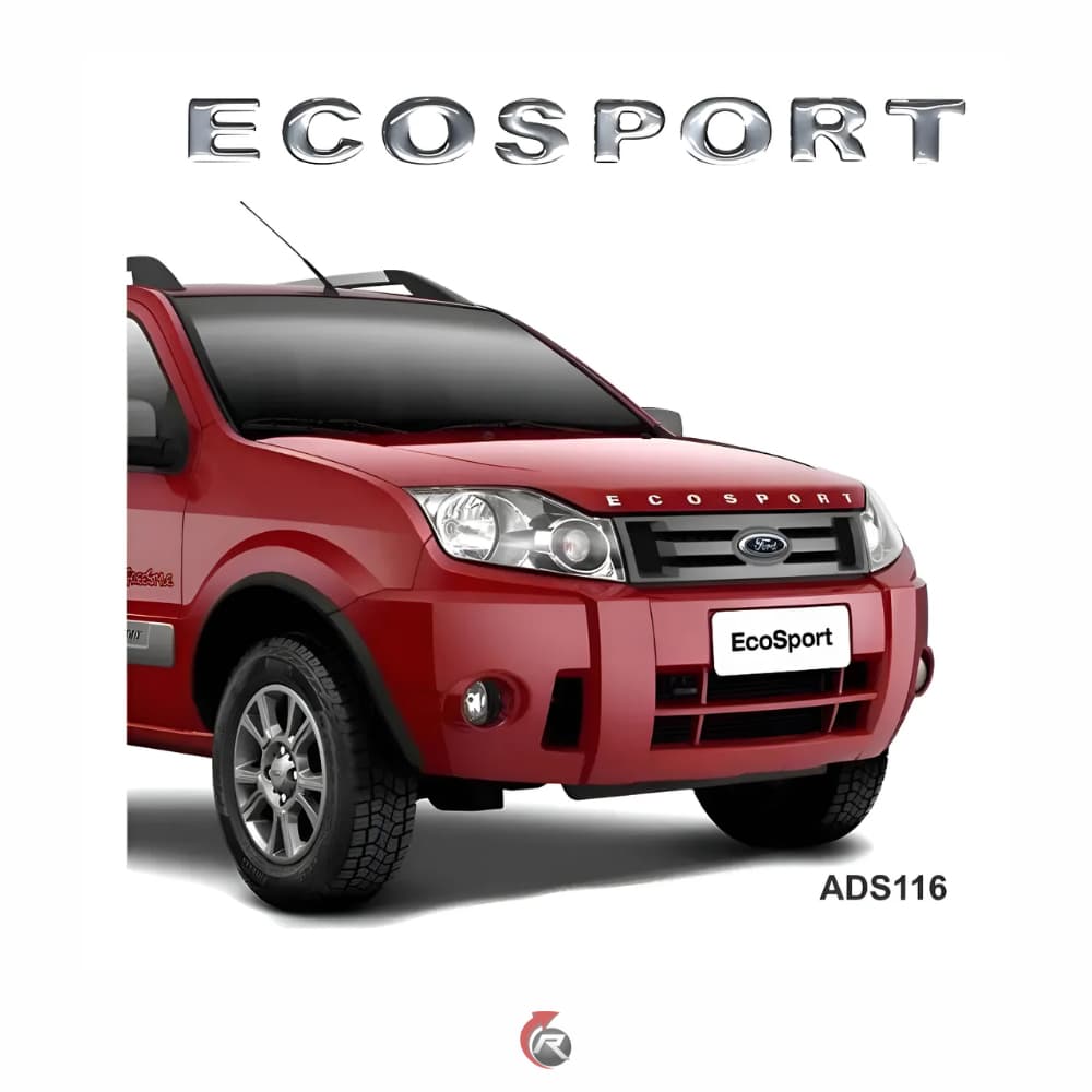 Adesivo Emblema Letreiro Do Capô Ecosport Cromado Resinado