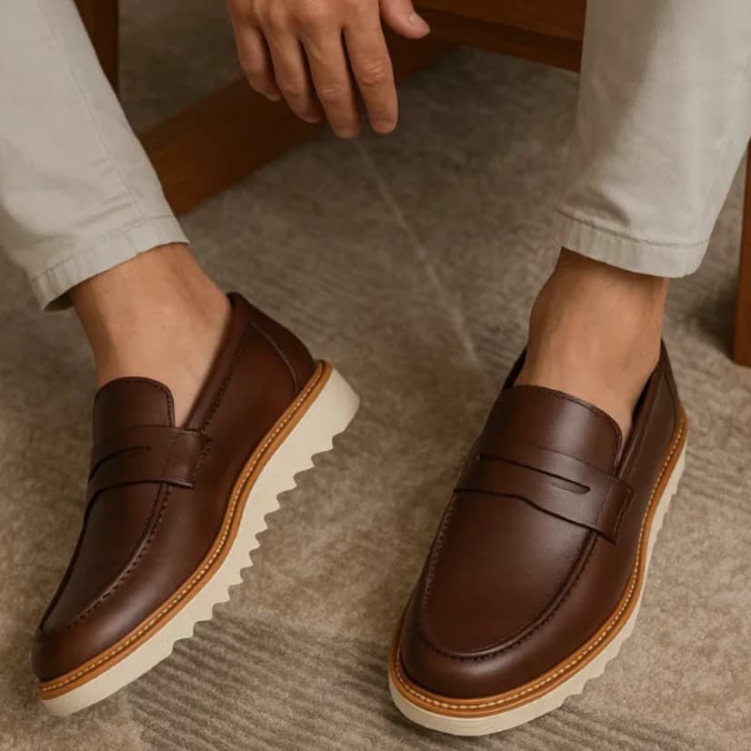 Mocassim Masculino Confort Sem Cadarço Estilo Oxford Casual e Social Super Confortável