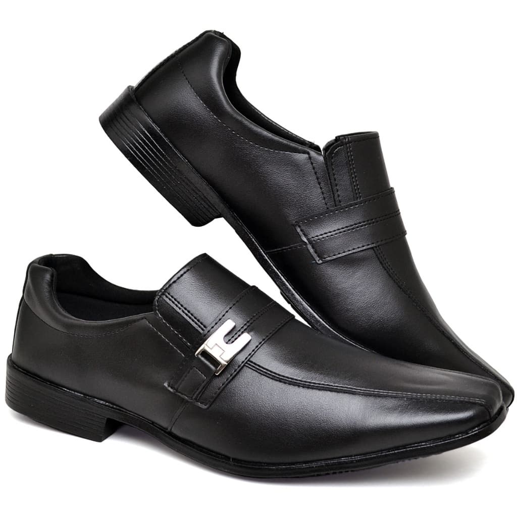 Sapato Social Masculino Preto Marrom Confortável Couro Sapatenis Casual Moderno Festa Mocassim Pai⁸
