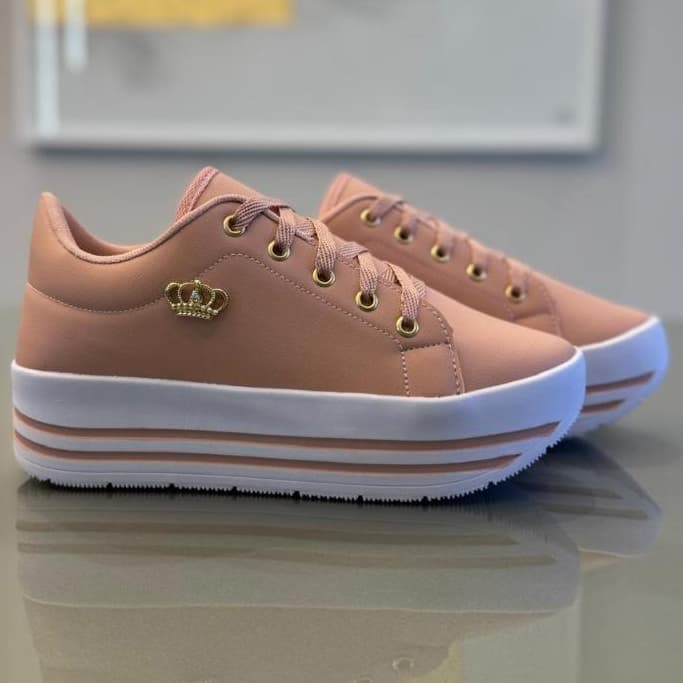 Tenis Feminino Plataforma Casual Varias Cores Classico